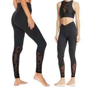 Beach Riot Cosmos V Waist Mesh Star Print Legging